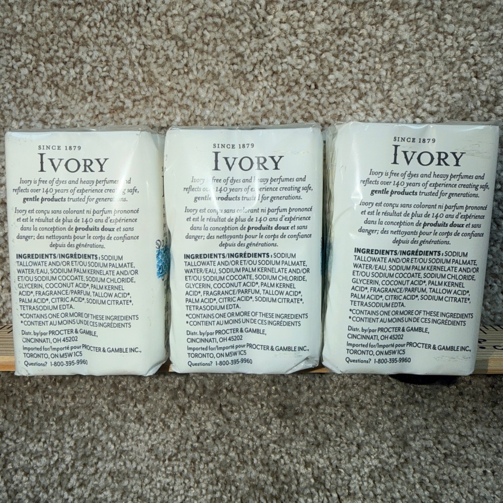 Ivory Original Scent Bar Soap 3.17oz 6 Bars Total 3 Packs of 2 99.44% Pure New - Picture 4 of 7